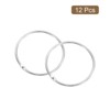 Unique Bargains Carbon Steel Loose Leaf Binder Snap Shower Curtain Rings 12 Pcs - 3 of 4