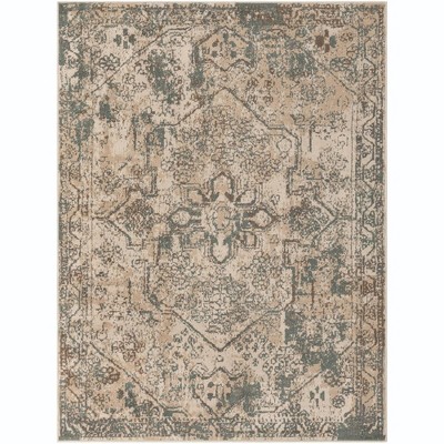 Gray Abstract 9' x 12' Synthetic Rectangular Area Rug