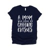 Simply Sage Market A Mom Who Runs On Caffeine And Kisses Short Sleeve Tee - 2 of 4