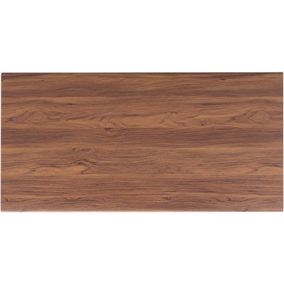 Rori Retro Chic Walnut Coffee Table with Metal Accents