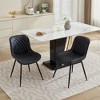 NicBex  Set of 2 Mid Century Modern Dining Chairs,Comfortable Upholstered Faux Leather Armless Chairs for Kitchen,Living Room - 2 of 4