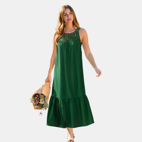 Женские платья Cupshe Women's Green Vacay Maxi Dress-One Size-Green