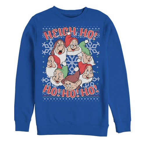 Men's Snow White and the Seven Dwarves Xmas Heigh Ho Sweatshirt - image 1 of 3