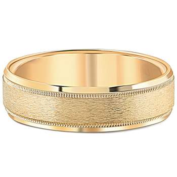 Pompeii3 Mens 14K Gold Comfort Fit 6mm Wedding Ring New Band