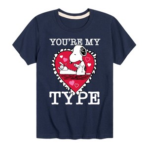 Boys' - Peanuts - You're My Type Short Sleeve Graphic T-Shirt - 1 of 4