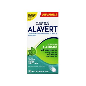 Alavert Allergy Relief Non-Drowsy Orally Disintegrating Tablets Fresh Mint, 60 Ct - 1 of 4