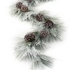 Sullivans Artificial Flocked Long Needle Garland 72"L Green - 3 of 3