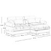 5 Pieces Sofa With Ottoman, 4 Seater Sectional Sofas Large With Waist Pillow And Throw Pillows, Large L Shape Sofa For Living Room-Cuddlewood - 4 of 4