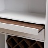 Serafino and Oak Finished Wood Wine Cabinet Brown - BaxtonStudio: Mid-Century Modern, 10-Bottle Rack, Kitchen Storage - 2 of 4