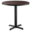 36" Round Composite Core Dining Height Dining Table Laminated Mahogany with Black Steel Base - National Public Seating: Modern Style, Seats 4 - 3 of 3