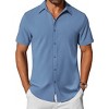 COOFANDY Mens Casual Shirts Short Sleeve Button Down Shirt Wrinkle Free Summer Shirt - 4 of 4