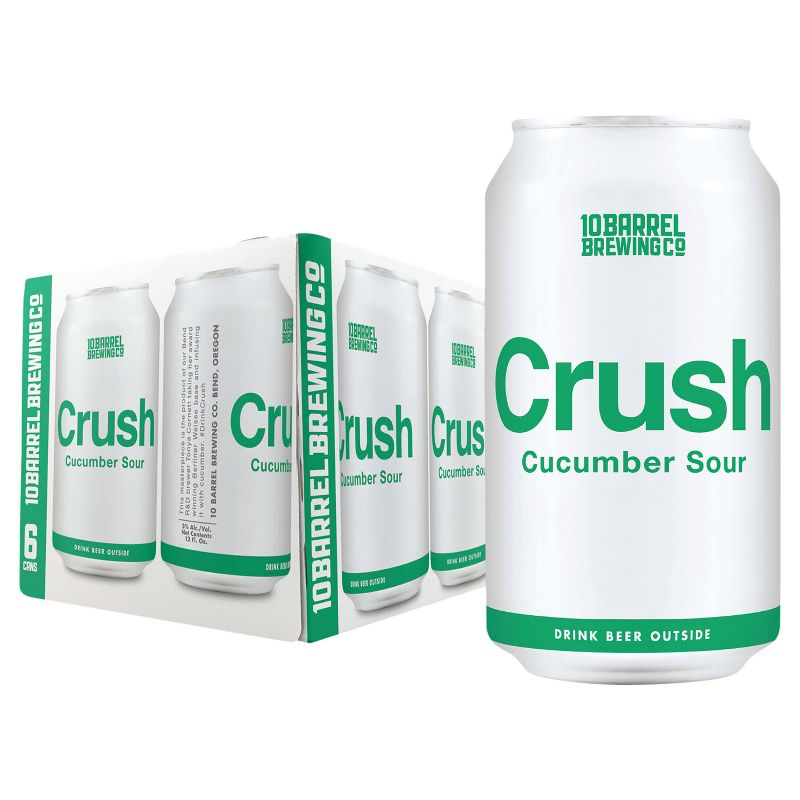 10 Barrel Crush Cucumber Sour Beer - 6pk/12fl oz Cans, 1 of 7