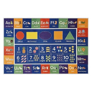 Padded Velvet Fleece Polyester Rug - Low Pile, Non-Slip, Easy-Clean, Ideal for Kids' Rooms - Antistatic, Durable - 39.5 x 59 Inches - EDU - 1 of 4