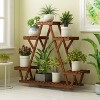 Artloge 6 Tier Carbonized Wood Plant Stand Heavy Duty Triangle Flower Pot Rack for Garden Balcony Patio Home Decor - 4 of 4