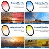 MaseiKar 55mm ND/CPL/Effect Filter Set with Lens Clamp, ND32, 6-Point Star, 4 Graduated Colour Filters for iPhone 12-16, Samsung - 2 of 4