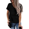 Womens V Neck Lightweight Crochet Sweater Color Block Pullover Sweater Summer T Shirts 2024 - 3 of 4