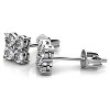Rae 18k White Gold Plated Cluster Stud Earrings with Crystals - 3 of 4