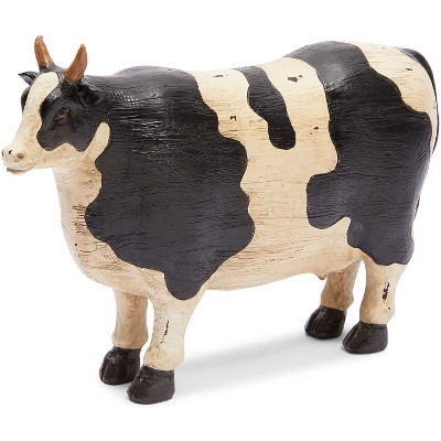 Farmlyn Creek Rustic Farm Animal Decor Cow Figurine Resin Statue 10.8"x7"x2.8"