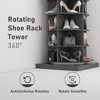 QingMoon Rotating Shoe Rack, 6-Tier Shoe Display Tower, Lazy Susan Shoe Organizer, Freestanding Vertical Storage for Living Room, Entryway - 4 of 4