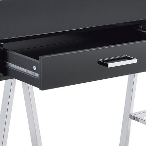 Vynxaria Black High Gloss Desk USB Port Modern Design for Tech-Ready Home Offices - 1 of 4