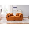 TiramisuBest LY-003 Beige White Deep Seat Compression Sofa 3 Seater with Beige for sofa - 2 of 4