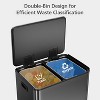 2x8 Gallon Dual Kitchen Trash Can with Soft-Close Lid, Step Garbage Can with Removable Inner Bucket, 60 Liter Stainless Steel Waste Container - 2 of 4