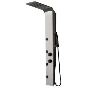 BWE 4-Jet Rainfall Shower Panel System with Rainfall Shower Head and Shower Wand - 1 of 4
