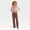 Women's Slim Fit Long Sleeve Corset Top - A New Day™ - 3 of 4