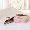 Unique Bargains Letter Travel Women Girls Birthday Gifts Portable PU Leather Jewelry Storage Display Holder - 4 of 4