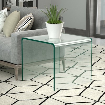 Costway Tempered Glass End Table