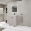 SEVOBAL Bathroom Vanities 24 Inch Freestanding Vanity with Resin Sink Soft Close Doors for Bathroom, Beige, 23.6"*19.7"*35.4" - 2 of 4