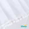 Biloban Crib Skirt - Dust Ruffle with Lovely Pompoms, 14" Drop, White (for Standard Crib/ Toddler Bed) - 4 of 4