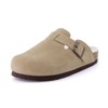 CUSHIONAIRE Women's Hana Cork footbed clog with Genuine Leather upper, Faux Fur lining, and +Comfort - 2 of 4