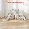 8 in 1 Indoor Slide for Toddler 1-3 Age - Freestanding Baby Slide, Outdoor Playground Kids Slider, Gray - 3 of 4