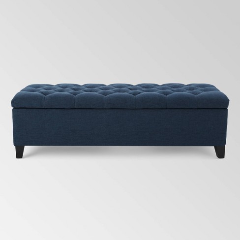 Blue velvet 2024 ottoman target