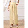 INSPIRE CHIC Women's High Waisted Business Office Work Palazzo Wide Leg Pants with Pockets - 4 of 4