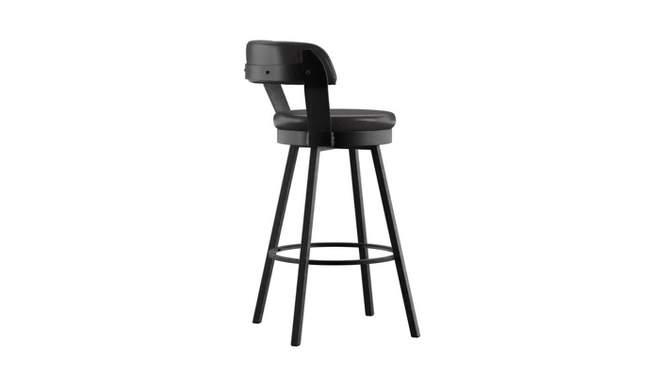 2pk 29" Meilan Faux Leather Metal Swivel Counter Height Barstools - Inspire Q, 2 of 9, play video