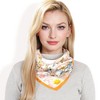 Anna-Kaci Women's Elegant Floral, Abstract, and Chain Print Silk Square Scarves with Bold Patterns and Luxurious Satin Finish - 2 of 4