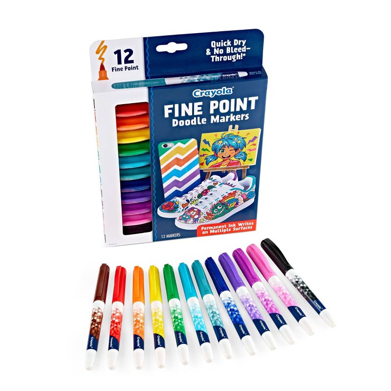 Crayola 12pk Doodle &#38; Draw Fine Point Doodle Markers, 3 of 7