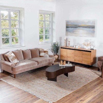 Hauteloom Rice Handcrafted Fringed Jute Carpet
