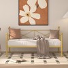 VECELO Metal Daybed with Headboard Heavy-duty Slats Support Sofa Bed Platform Mattress Foundation, Easy Assembly - 2 of 4