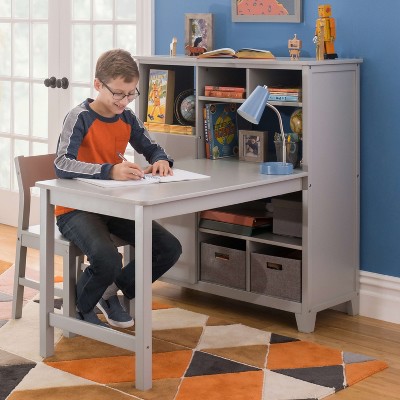 Martha Stewart Kids Media System Desk And Chair Set Sharky Gray Children s Wooden Computer Study Table With Hutch And Bin Storage Target