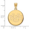 Black Bow Jewelry 10k Yellow Gold New Mexico Lobos NCAA Large Pendant - 2 of 3
