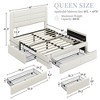 Yaheetech Upholstered Bed Frame with 3 Storage Drawers and Built-In USB Ports - 3 of 4