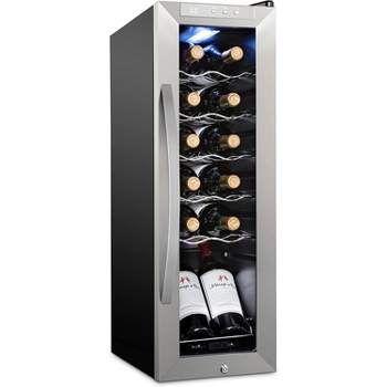 Schmécké 12 Bottle Compressor Wine Cooler Refrigerator w/Lock - Freestanding - 41f-64f Digital Temperature Control Stainless Steel