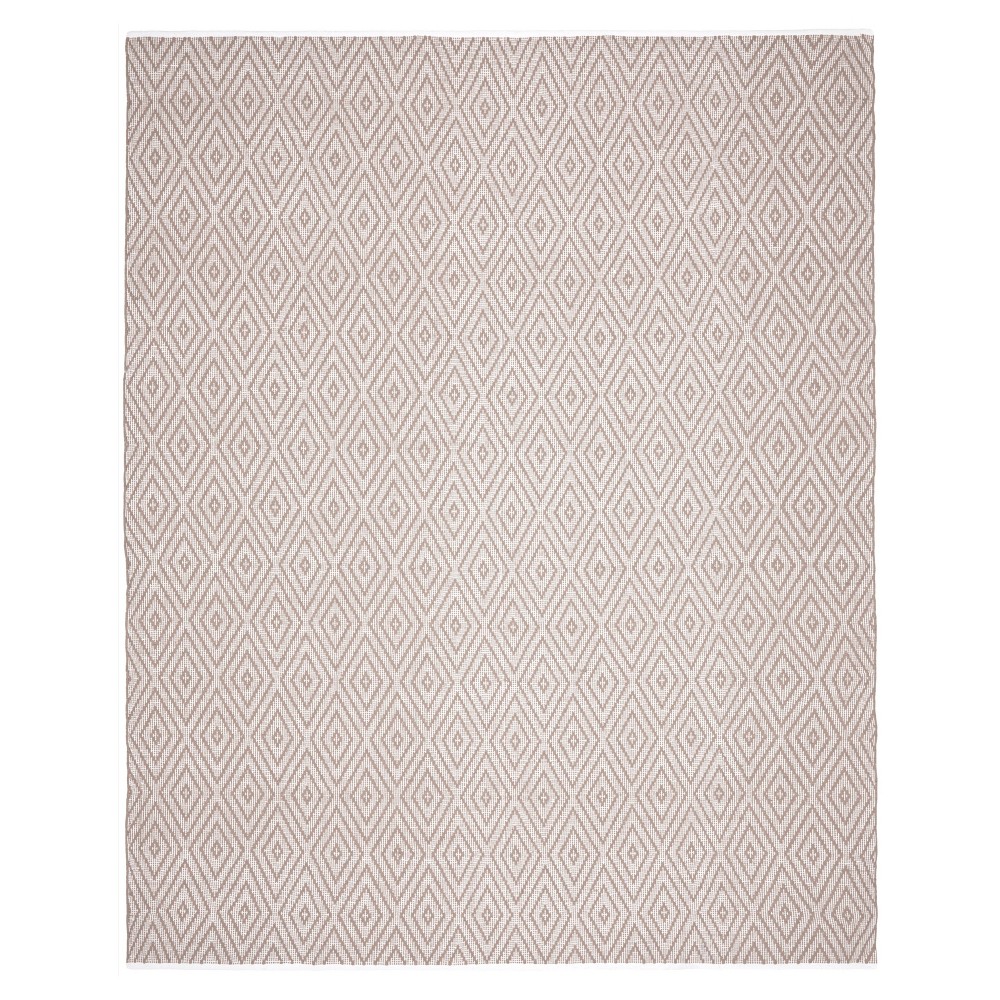 Gray/Ivory Diamond Flatweave Woven Area Rug 9'x12' - Safavieh