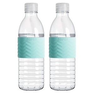 Copco Hydra 2-Pack Water Bottle 16.9 Ounce Non Slip Sleeve BPA Free Tritan Plastic Reusable - 1 of 4