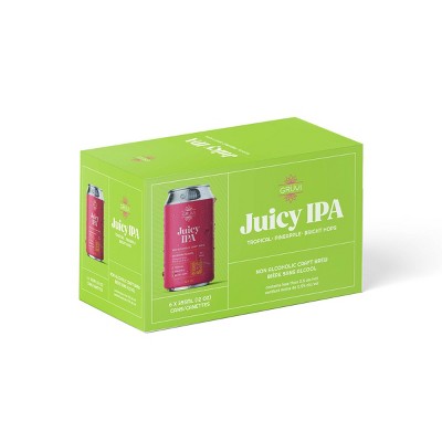  Gruvi Juicy IPA Non-Alcoholic Beer, 60 Calories, 12