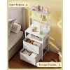 GALAXHERO Nightstand Set of 2 with Charging Station, LED Bedside Table with 2 Drawers Fabric Storage Dresser Modern Night Stand with Bluetooth Lights - 4 of 4