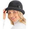 Collections Etc Rhinestone Buckle Knit Hat - 3 of 4